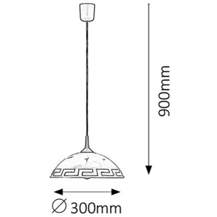 Rabalux - Lámpara colgante 1xE27/60W/230V