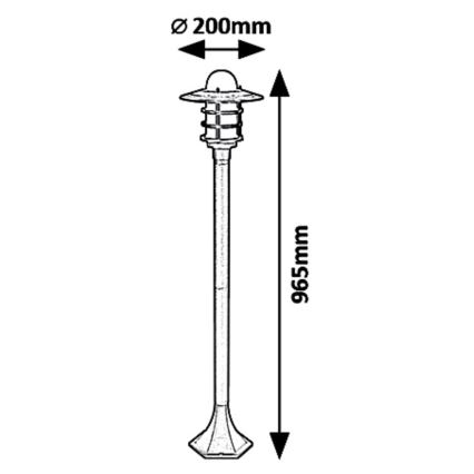 Rabalux 7680 - Lámpara de exterior DARRINGTON 1xE27/20W/230V IP44