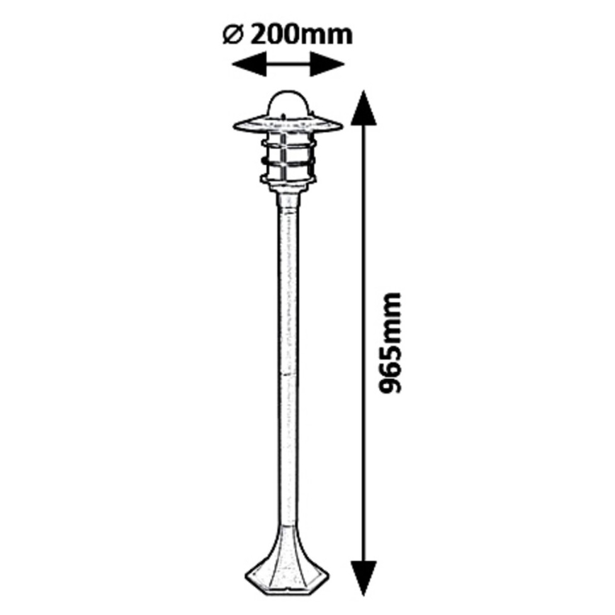 Rabalux 7680 - Lámpara de exterior DARRINGTON 1xE27/20W/230V IP44