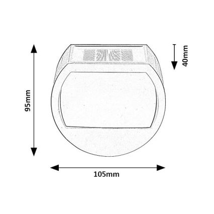 Rabalux - Aplique LED solar LED/0,5W/1,2V IP44 600 mAh