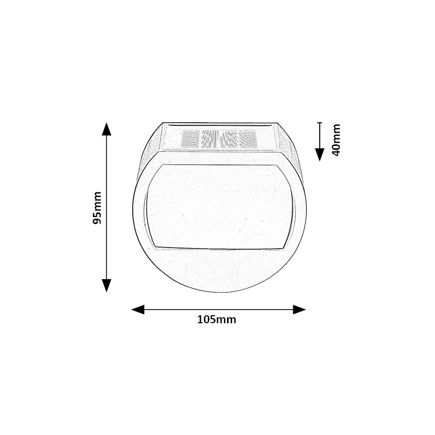 Rabalux - Aplique Solar LED LED/0,5W/1,2V IP44