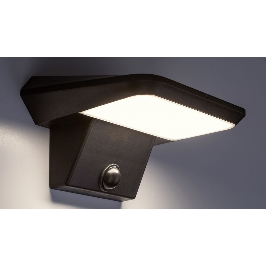 Rabalux - Lámpara solar LED con sensor LED/10W/3,7V IP44 1200 mAh