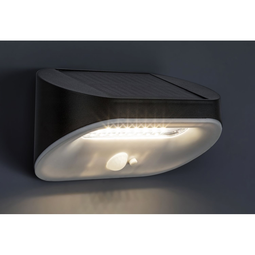 Rabalux - Lámpara solar LED con sensor LED/3,2W/3,7V IP44 1200 mAh