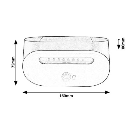 Rabalux - Lámpara solar LED con sensor LED/3,2W/3,7V IP44 1200 mAh