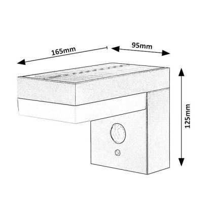 Rabalux - Lámpara solar LED con sensor LED/6W/3,7V IP44 2200 mAh