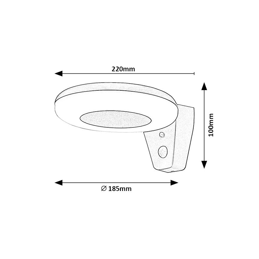 Rabalux - Lámpara solar LED con sensor LED/4W/3,7V IP44