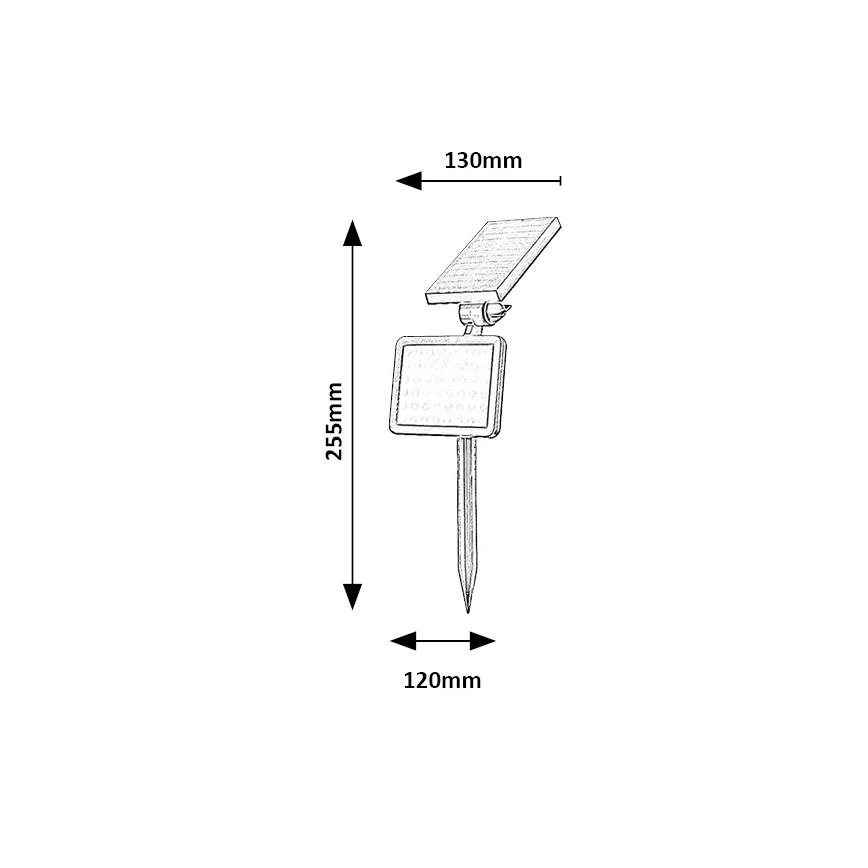 Rabalux - Proyector solar LED con sensor LED/9,6W/3,7V IP44