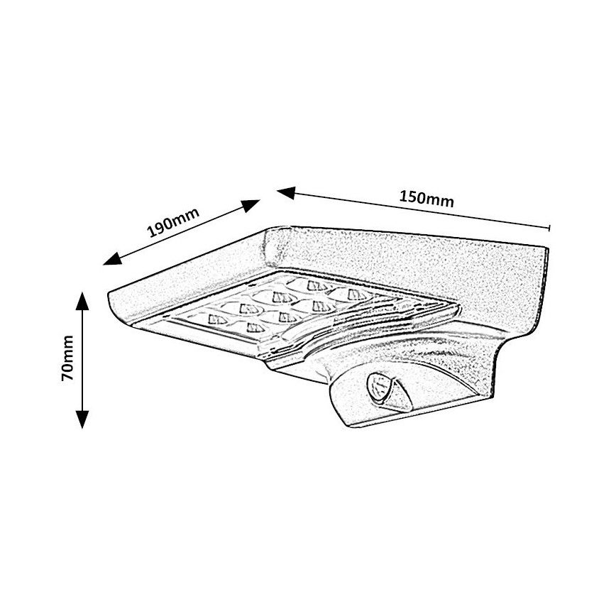 Rabalux - Lámpara solar LED con sensor LED/4W/3,7V IP44 1500 mAh
