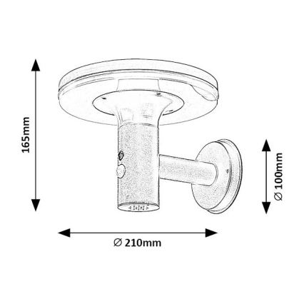 Rabalux - Lámpara solar LED con sensor LED/10W/3,7V IP44