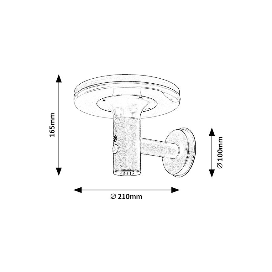 Rabalux - Lámpara solar LED con sensor LED/10W/3,7V IP44