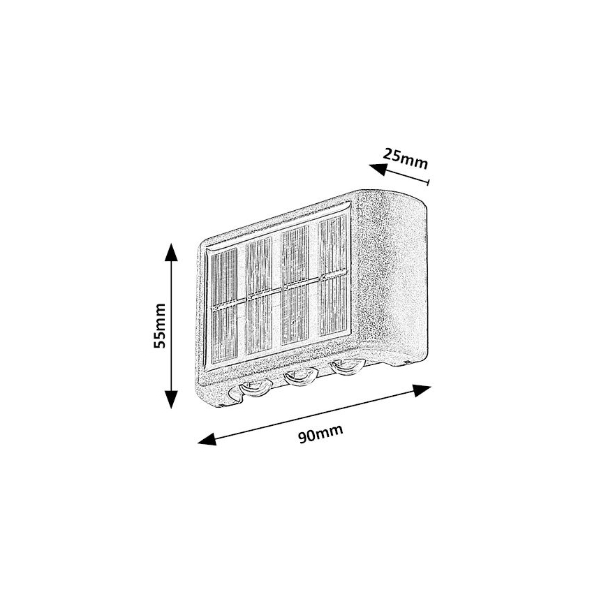 Rabalux 77024 - Aplique LED solar LED/1,2W/1,2V IP44 600 mAh
