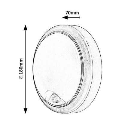 Rabalux - Lámpara de pared LED para exterior con sensor LED/15W/230V IP54