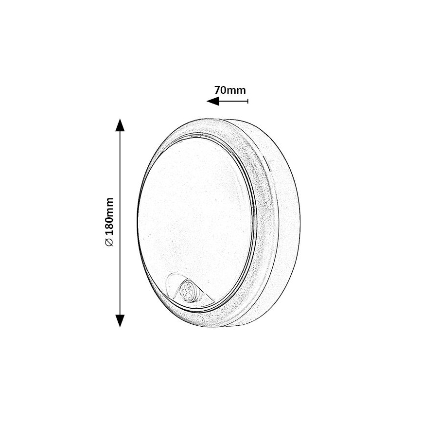 Rabalux - Lámpara de pared LED para exterior con sensor LED/15W/230V IP54