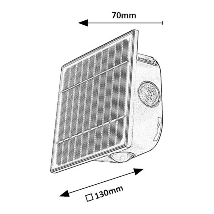 Rabalux - Aplique solar LED regulable LED/0,5W/3,7V 3000K/6000K IP54