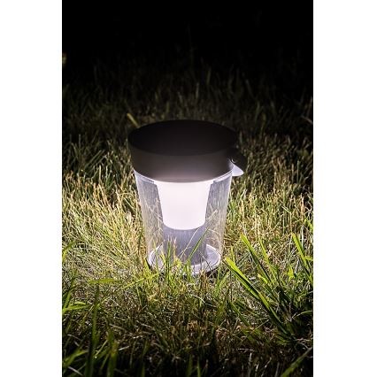 Rabalux - Lámpara solar LED RGB regulable LED/3W/3,7V IP54 antracita 2000 mAh