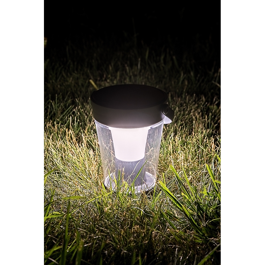 Rabalux - Lámpara solar LED RGB regulable LED/3W/3,7V IP54 antracita 2000 mAh