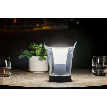 Rabalux - Lámpara solar LED RGB regulable LED/3W/3,7V IP54 antracita 2000 mAh