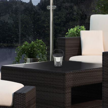 Rabalux - Lámpara solar LED RGB regulable LED/3W/3,7V IP54 antracita 2000 mAh