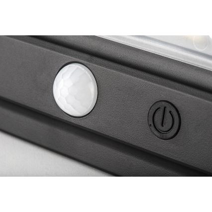 Rabalux - Lámpara de pared solar LED con sensor LED/7W/3,7V IP54 negra 3000 mAh