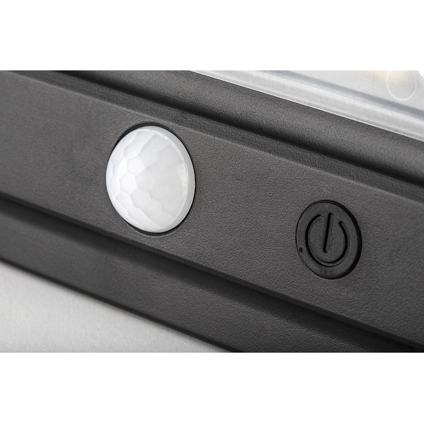Rabalux - Lámpara de pared solar LED con sensor LED/7W/3,7V IP54 negra 3000 mAh