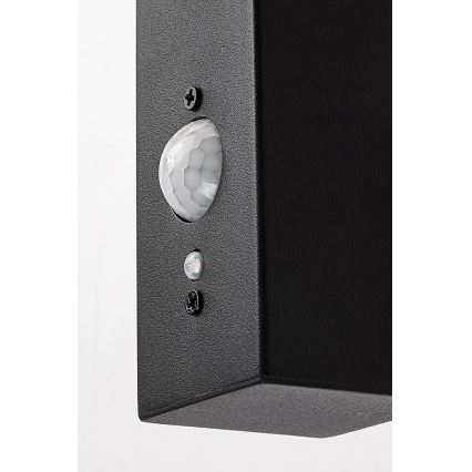 Rabalux - Lámpara de pared solar LED con sensor LED/4W/230V IP44 negra 2200 mAh