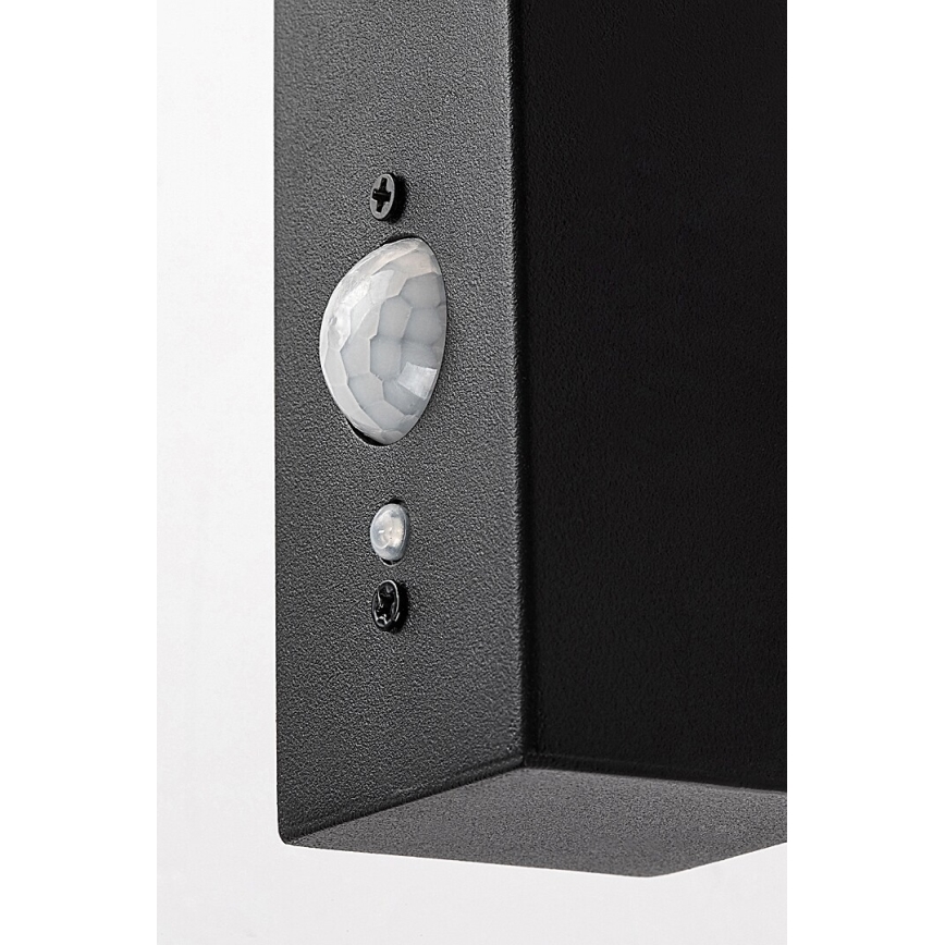 Rabalux - Lámpara de pared solar LED con sensor LED/4W/230V IP44 negra 2200 mAh