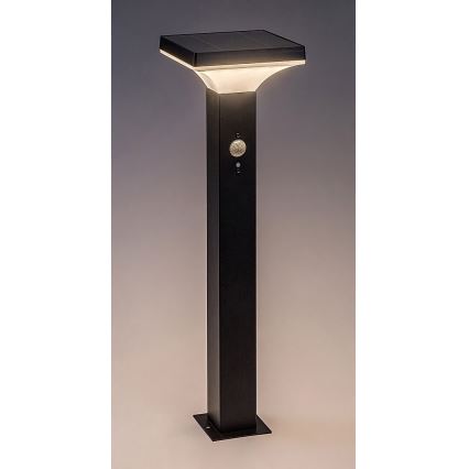 Rabalux - Lámpara solar LED con sensor LED/4W/3,7V IP44 negra 2200 mAh
