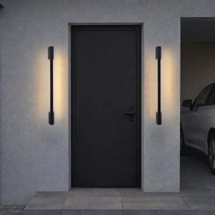 Rabalux - Aplique de pared LED para exterior 8W/230V IP54 90 cm negro