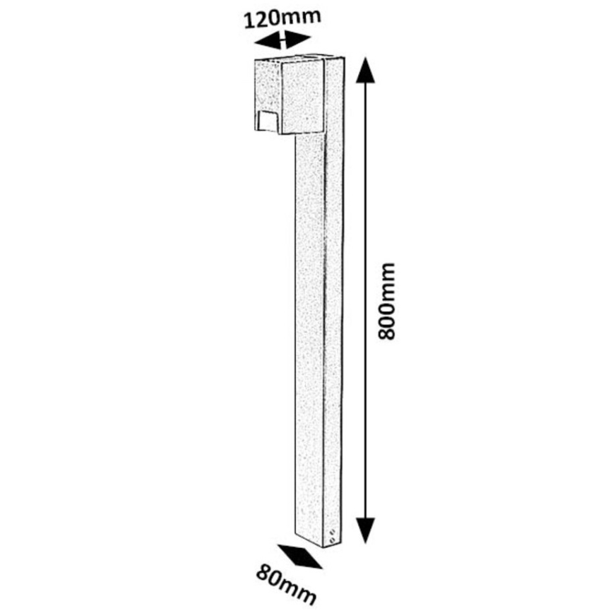 Rabalux - Lámpara de exterior 1xGU10/7W/230V IP44 negro