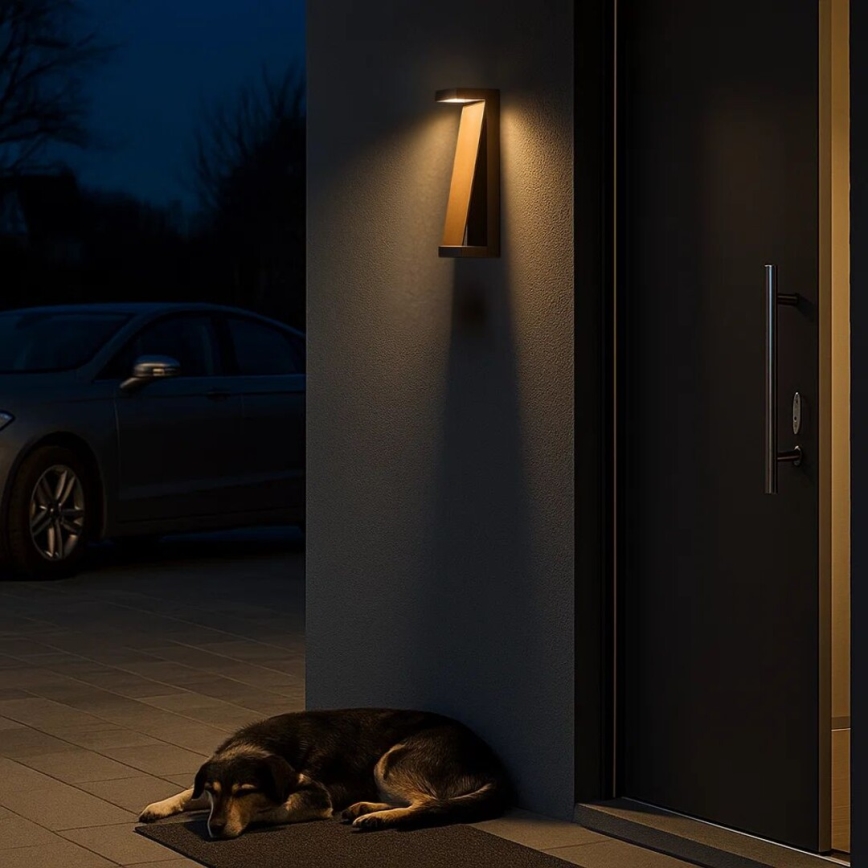 Rabalux - Aplique exterior de pared LED/13W/230V IP65 marrón