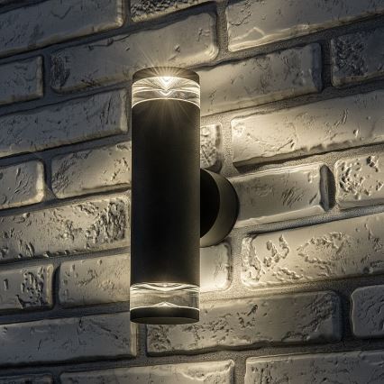 Rabalux - Aplique de pared exterior 2xGU10/10W/230V IP54 antracita