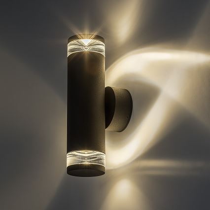 Rabalux - Aplique de pared exterior 2xGU10/10W/230V IP54 antracita