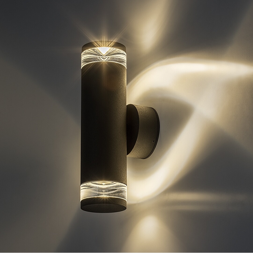 Rabalux - Aplique de pared exterior 2xGU10/10W/230V IP54 antracita