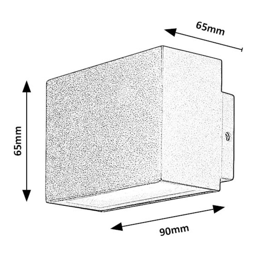 Rabalux - Aplique LED para exterior LED/7W/230V IP54 negro