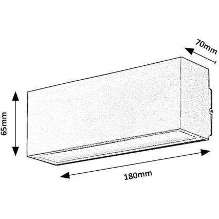 Rabalux - Aplique LED para exterior LED/10W/230V IP54 negro