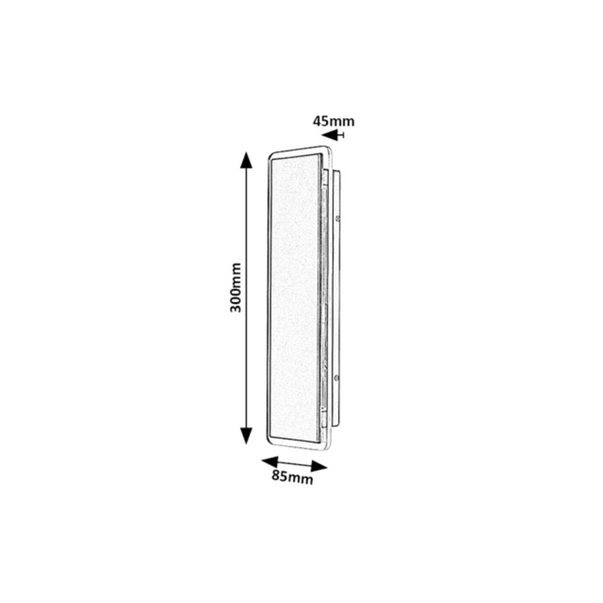 Rabalux - Aplique de pared exterior LED/18W/230V IP54 negro