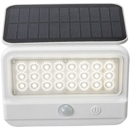 Rabalux - Lámpara de pared solar LED con sensor LED/7W/3,7V IP54 blanca 3000 mAh