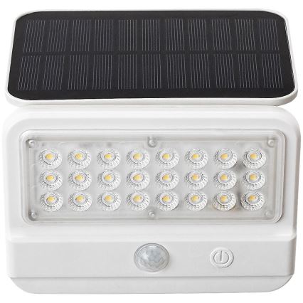 Rabalux - Lámpara de pared solar LED con sensor LED/7W/3,7V IP54 blanca 3000 mAh