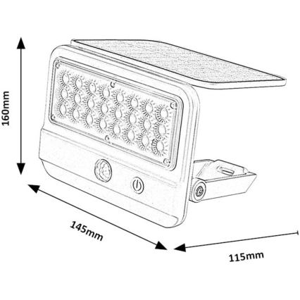 Rabalux - Lámpara de pared solar LED con sensor LED/7W/3,7V IP54 blanca 3000 mAh