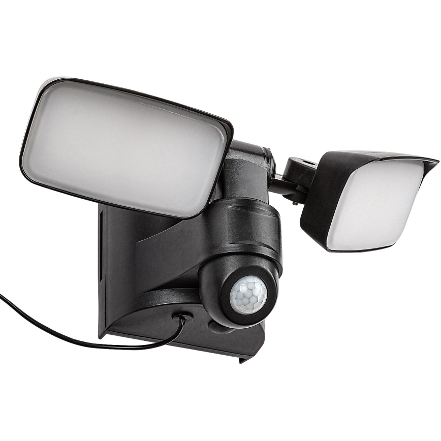 Rabalux - Lámpara solar LED de pared flexible con sensor y panel externo 2xLED/5W/3,7V IP54 negro 600 mAh