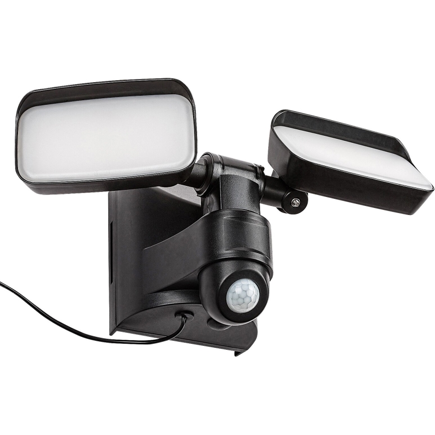 Rabalux - Lámpara solar LED de pared flexible con sensor y panel externo 2xLED/5W/3,7V IP54 negro 600 mAh