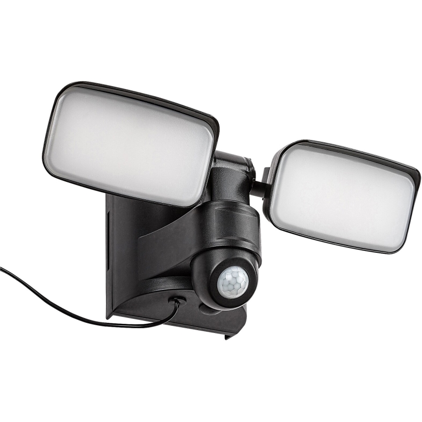 Rabalux - Lámpara solar LED de pared flexible con sensor y panel externo 2xLED/5W/3,7V IP54 negro 600 mAh