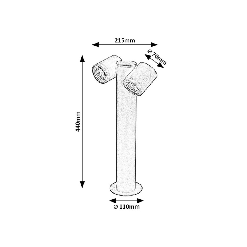 Rabalux - Lámpara de exterior 2xGU10/35W/230V IP44