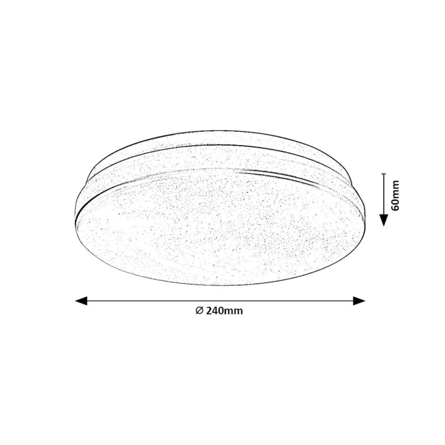 Rabalux - Plafón LED de baño LED/12W/230V 3000/4000/6000K IP44