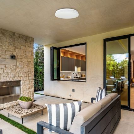 Rabalux - Luminaria LED de techo para baño con sensor / 24 W / 230 V / 4000 K / IP44 / Ø 35 cm