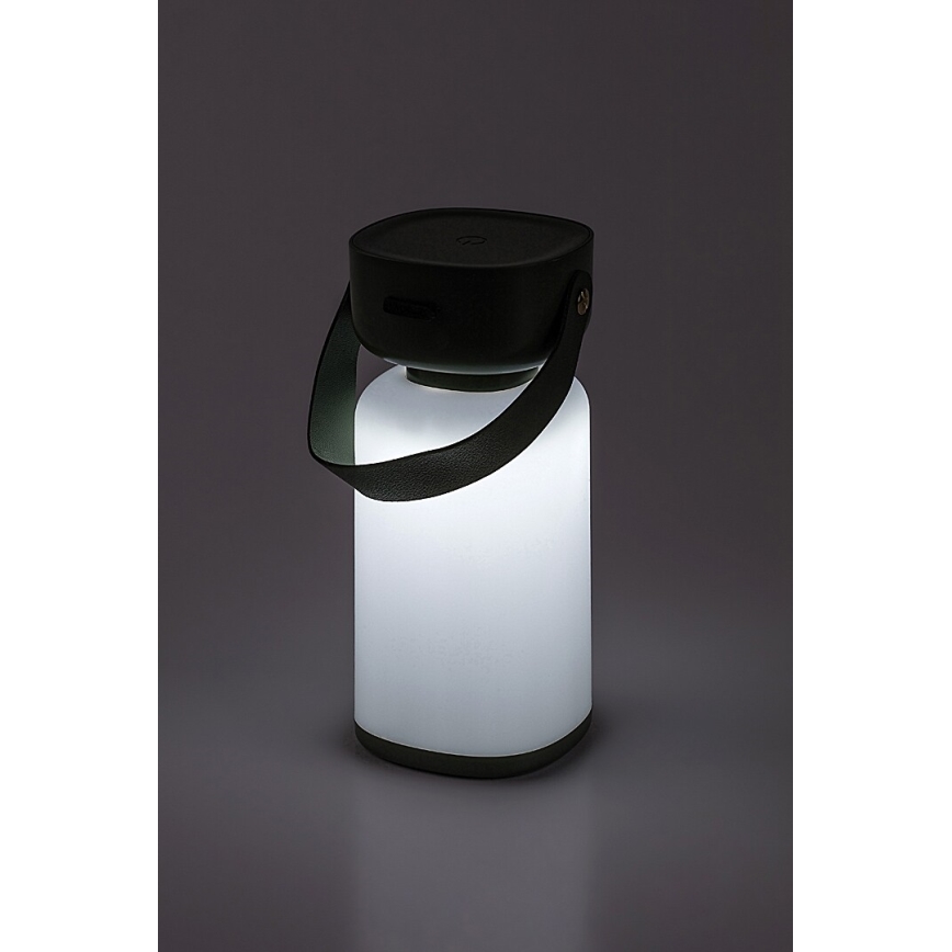 Rabalux 77144 - Lámpara de mesa LED táctil recargable y regulable para exteriores FUNES LED/3W/5V IP44 verde