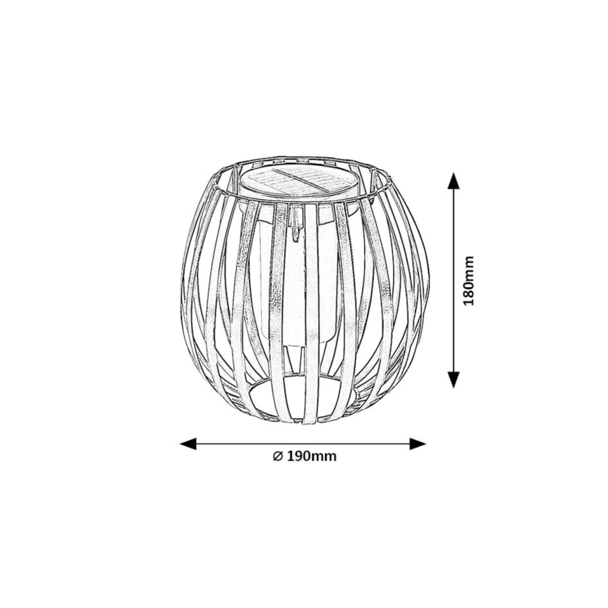 Rabalux - Lámpara solar LED LED/1W/1,2V 300mAh IP44