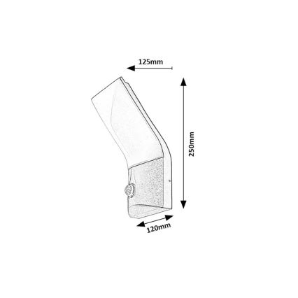 Rabalux - Aplique LED para exterior con sensor TOLNA LED/10W/230V IP54