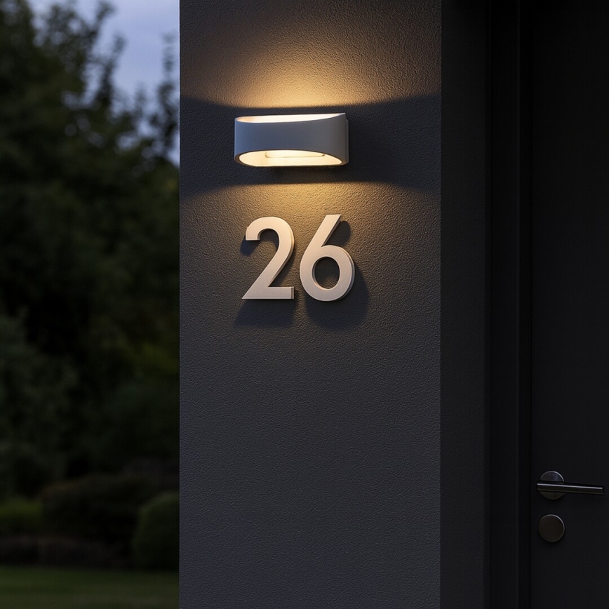 Rabalux - Aplique de pared exterior LED/9W/230V IP54 blanco