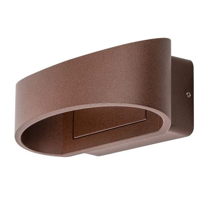 Rabalux - Aplique LED de pared para exterior, 9W/230V, IP54, marrón